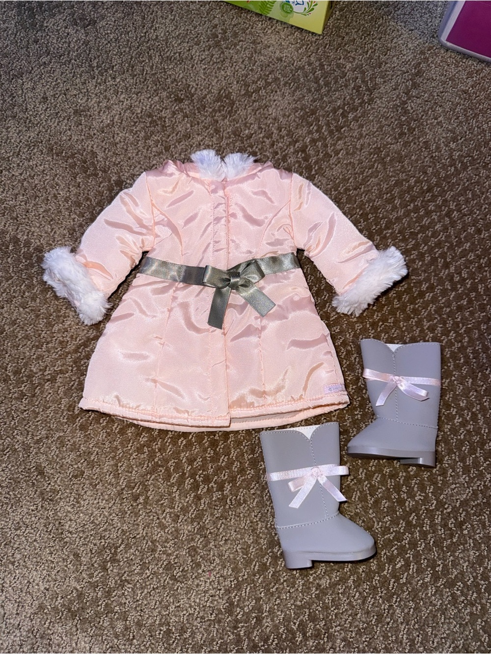 American girl pretty pink coat set